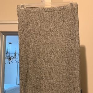 Heather grey Express pencil skirt.